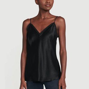 Frame Black Satin Tank XS NWT